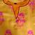 Yellow cambric cotton kurti palazzo set