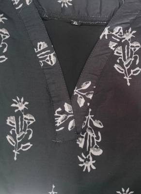 Black cambric cotton kurti palazzo set 2