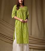 Parrot cambric cotton kurti palazzo set