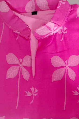 Pink cambric cotton kurti palazzo set