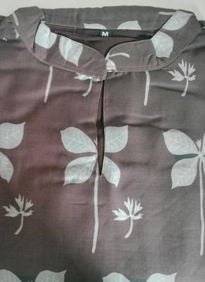 Brown cambric cotton kurti palazzo set 2