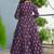 Blue rayon digital printed kurti with pant set