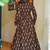 Brown rayon digital printed kurti with pant set