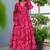 Pink rayon digital printed kurti with pant set