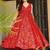 Red rayon digital printed kurti with palazzo set