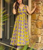 Purple rayon digital printed kurti with palazzo set