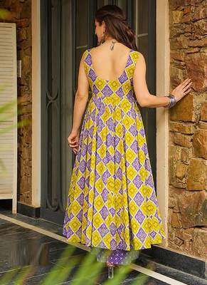 Purple rayon digital printed kurti with palazzo set 2