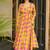 Yellow rayon digital printed kurti with palazzo set