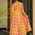 Yellow rayon digital printed kurti with palazzo set