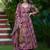 Dusty pink muslin silk blend digital printed kurti with palazzo set