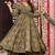 Green muslin silk blend digital printed kurti with palazzo set