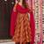 Orange heavy georgette silk blend digital printed kurti with palazzo set