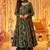 Green heavy georgette silk blend digital printed kurti with palazzo set