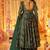 Green heavy georgette silk blend digital printed kurti with palazzo set