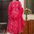Pink muslin silk blend digital printed kurti with palazzo set