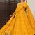 Yellow muslin silk blend digital printed kurti with palazzo set
