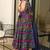 Blue muslin silk blend digital printed kurti with palazzo set