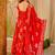 Oragne muslin silk blend kurti pant with dupatta set