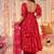 Pink tebby silk blend anarkali kurta pant dupatta set