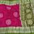 Mehendi Green Foil Print With Beautiful Mirror Crepe georgettete Saree