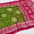Mehendi Green Color Foil Print With Beautiful Mirror Work Crepe Georgette Saree
