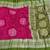 Rani Pink Color Foil Print With Beautiful Mirror Work Crepe Georgette Saree
