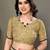 Brown heavy chiffon printed lace border saree with blouse