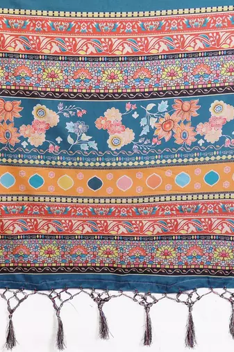 Premium cotton silk & soft flowing drape silk floral print sarees