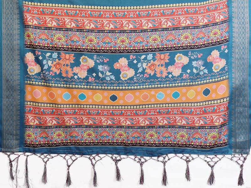 Premium cotton silk & soft flowing drape silk floral print sarees