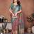 Heavy rich cotton silk digital print & jequared fancy tassel blouse