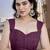 Purple heavy chiffon printed lace border saree with blouse