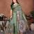 Heavy rich cotton silk digitalprint & jequared rich heavy border with fancy tassel with jacqurd blouse