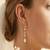 Elegant Freshwater Pearl Drop Hoop Earrings     Gold Bridal Jewelry