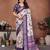 Heavy rich cotton silk digitalprint & jequared rich heavy border with fancy tassel with jacqurd blouse
