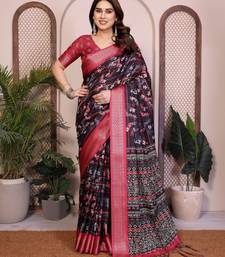 Premium cotton silk & soft flowing drape silk floral print sarees