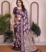 Premium cotton silk & soft flowing drape silk floral print sarees
