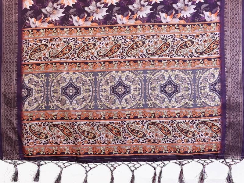 Premium cotton silk & soft flowing drape silk floral print sarees