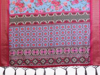 Premium cotton silk & soft flowing drape silk floral print sarees 5