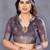 Wine cotton silk digital print & jacquard fancy blouse