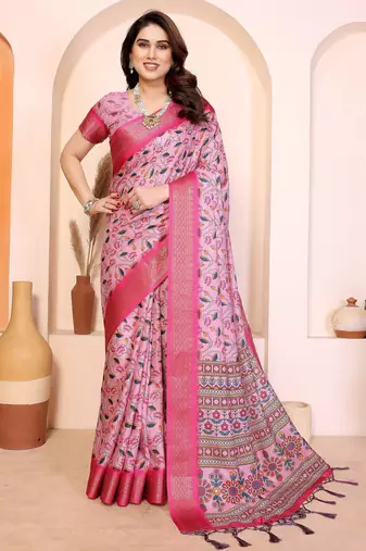 Premium cotton silk & kalamkari print for an elegant look with blouse