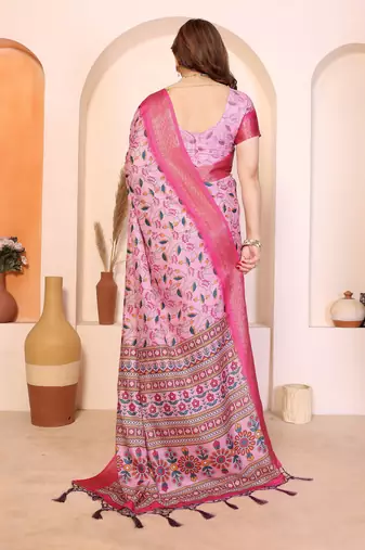 Premium cotton silk & kalamkari print for an elegant look with blouse