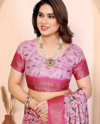 Premium cotton silk & kalamkari print for an elegant look with blouse 4