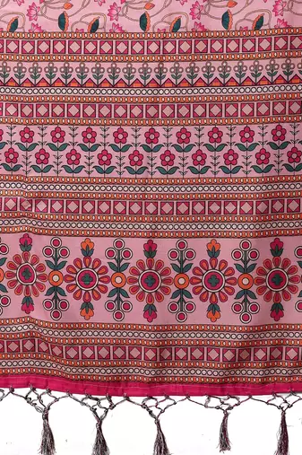 Premium cotton silk & kalamkari print for an elegant look with blouse