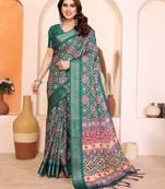 Premium cotton silk & kalamkari print for an elegant look with blouse