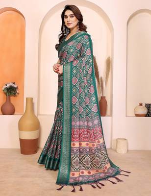 Premium cotton silk & kalamkari print for an elegant look with blouse 2