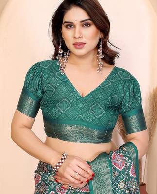 Premium cotton silk & kalamkari print for an elegant look with blouse 4