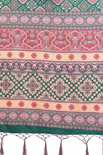 Premium cotton silk & kalamkari print for an elegant look with blouse