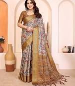 Premium cotton silk & kalamkari print for an elegant look with blouse
