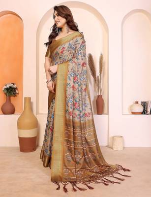 Premium cotton silk & kalamkari print for an elegant look with blouse 2