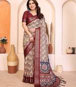 Premium cotton silk & kalamkari print for an elegant look with blouse